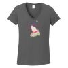 Ladies Heavy Cotton ™ 100% Cotton V Neck T Shirt Thumbnail