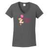 Ladies Heavy Cotton ™ 100% Cotton V Neck T Shirt Thumbnail