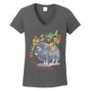 Ladies Heavy Cotton ™ 100% Cotton V Neck T Shirt Thumbnail