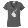 Ladies Heavy Cotton ™ 100% Cotton V Neck T Shirt Thumbnail