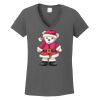 Ladies Heavy Cotton ™ 100% Cotton V Neck T Shirt Thumbnail