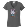 Ladies Heavy Cotton ™ 100% Cotton V Neck T Shirt Thumbnail