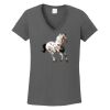 Ladies Heavy Cotton ™ 100% Cotton V Neck T Shirt Thumbnail