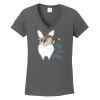 Ladies Heavy Cotton ™ 100% Cotton V Neck T Shirt Thumbnail