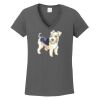 Ladies Heavy Cotton ™ 100% Cotton V Neck T Shirt Thumbnail