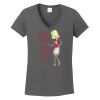 Ladies Heavy Cotton ™ 100% Cotton V Neck T Shirt Thumbnail