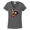 Ladies Heavy Cotton ™ 100% Cotton V Neck T Shirt Thumbnail