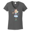 Ladies Heavy Cotton ™ 100% Cotton V Neck T Shirt Thumbnail