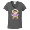 Ladies Heavy Cotton ™ 100% Cotton V Neck T Shirt Thumbnail