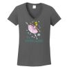 Ladies Heavy Cotton ™ 100% Cotton V Neck T Shirt Thumbnail