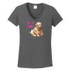 Ladies Heavy Cotton ™ 100% Cotton V Neck T Shirt Thumbnail