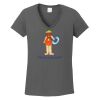 Ladies Heavy Cotton ™ 100% Cotton V Neck T Shirt Thumbnail