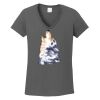 Ladies Heavy Cotton ™ 100% Cotton V Neck T Shirt Thumbnail