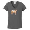 Ladies Heavy Cotton ™ 100% Cotton V Neck T Shirt Thumbnail