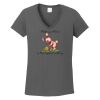 Ladies Heavy Cotton ™ 100% Cotton V Neck T Shirt Thumbnail
