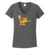 Ladies Heavy Cotton ™ 100% Cotton V Neck T Shirt Thumbnail