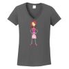 Ladies Heavy Cotton ™ 100% Cotton V Neck T Shirt Thumbnail