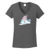 Ladies Heavy Cotton ™ 100% Cotton V Neck T Shirt Thumbnail