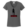Ladies Heavy Cotton ™ 100% Cotton V Neck T Shirt Thumbnail