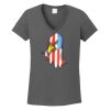 Ladies Heavy Cotton ™ 100% Cotton V Neck T Shirt Thumbnail