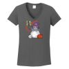 Ladies Heavy Cotton ™ 100% Cotton V Neck T Shirt Thumbnail