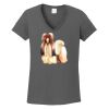 Ladies Heavy Cotton ™ 100% Cotton V Neck T Shirt Thumbnail