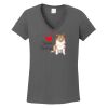 Ladies Heavy Cotton ™ 100% Cotton V Neck T Shirt Thumbnail