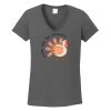 Ladies Heavy Cotton ™ 100% Cotton V Neck T Shirt Thumbnail