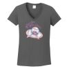 Ladies Heavy Cotton ™ 100% Cotton V Neck T Shirt Thumbnail