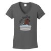 Ladies Heavy Cotton ™ 100% Cotton V Neck T Shirt Thumbnail
