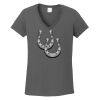 Ladies Heavy Cotton ™ 100% Cotton V Neck T Shirt Thumbnail