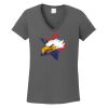Ladies Heavy Cotton ™ 100% Cotton V Neck T Shirt Thumbnail