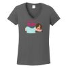 Ladies Heavy Cotton ™ 100% Cotton V Neck T Shirt Thumbnail