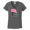 Ladies Heavy Cotton ™ 100% Cotton V Neck T Shirt Thumbnail