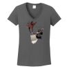 Ladies Heavy Cotton ™ 100% Cotton V Neck T Shirt Thumbnail