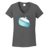 Ladies Heavy Cotton ™ 100% Cotton V Neck T Shirt Thumbnail