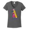 Ladies Heavy Cotton ™ 100% Cotton V Neck T Shirt Thumbnail