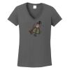 Ladies Heavy Cotton ™ 100% Cotton V Neck T Shirt Thumbnail
