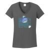 Ladies Heavy Cotton ™ 100% Cotton V Neck T Shirt Thumbnail