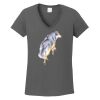Ladies Heavy Cotton ™ 100% Cotton V Neck T Shirt Thumbnail