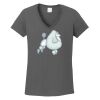 Ladies Heavy Cotton ™ 100% Cotton V Neck T Shirt Thumbnail