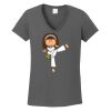 Ladies Heavy Cotton ™ 100% Cotton V Neck T Shirt Thumbnail