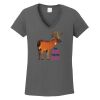 Ladies Heavy Cotton ™ 100% Cotton V Neck T Shirt Thumbnail