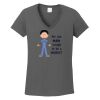 Ladies Heavy Cotton ™ 100% Cotton V Neck T Shirt Thumbnail