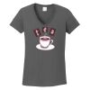 Ladies Heavy Cotton ™ 100% Cotton V Neck T Shirt Thumbnail