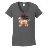 Ladies Heavy Cotton ™ 100% Cotton V Neck T Shirt Thumbnail