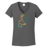 Ladies Heavy Cotton ™ 100% Cotton V Neck T Shirt Thumbnail
