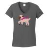 Ladies Heavy Cotton ™ 100% Cotton V Neck T Shirt Thumbnail