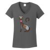 Ladies Heavy Cotton ™ 100% Cotton V Neck T Shirt Thumbnail