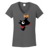 Ladies Heavy Cotton ™ 100% Cotton V Neck T Shirt Thumbnail